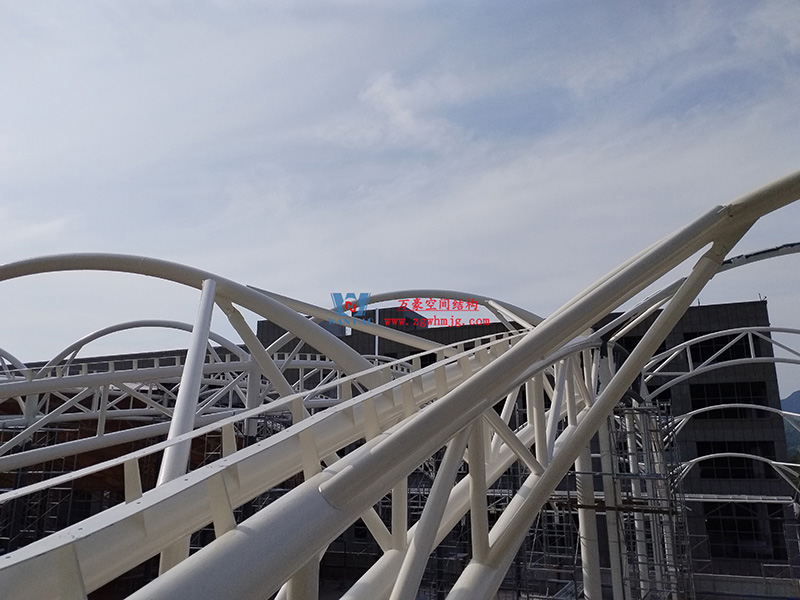 浙江真愛毯業科技有限公司廠房三屋面膜結構工程完工大吉！