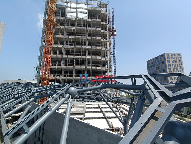 嘉興長安里ETFE氣枕鋼膜結構頂棚工程現場學習觀摩會 嘉興長安里ETFE氣枕鋼膜結構頂棚工程現場學習觀摩會