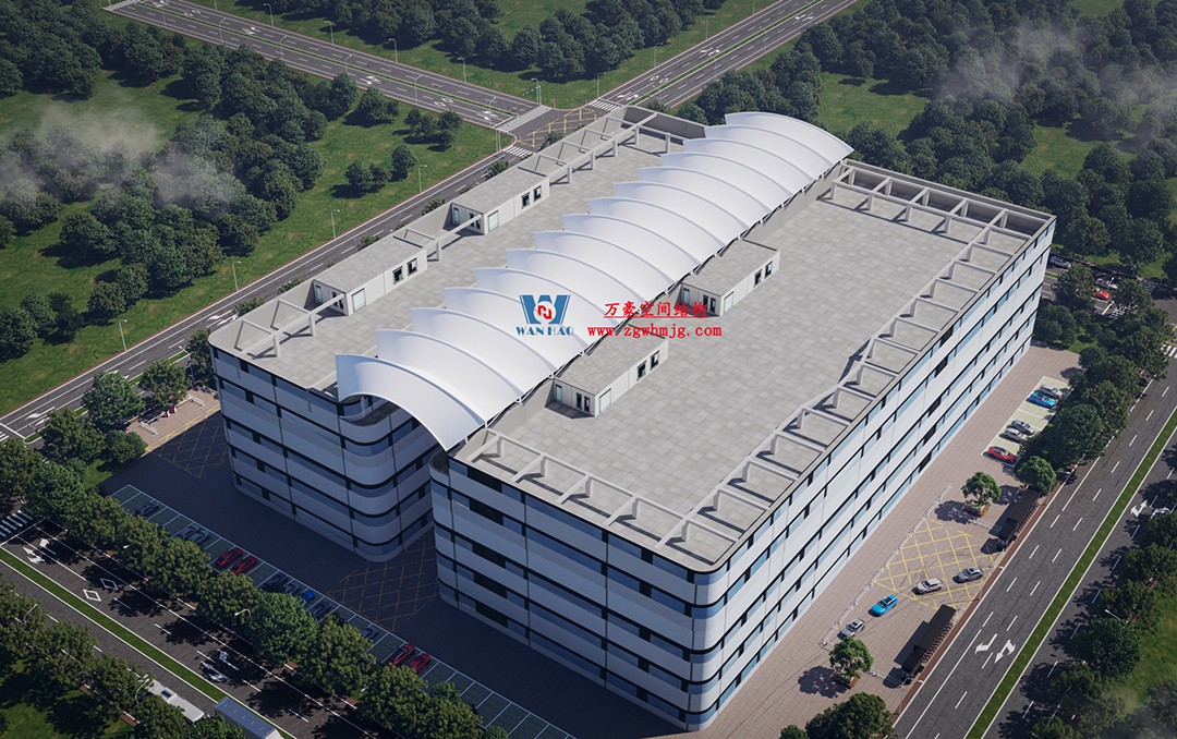 海南醫學院第一附屬醫院江東新院區連廊天幕順利完工