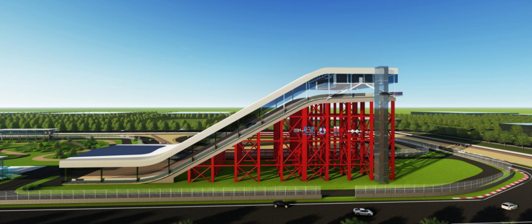 馭風逐沙，織就賽道美學——比亞迪紹興嵊州賽車場干拔沙坡觀景平臺鋼膜結構