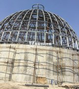 我司承建的橫店影視城奧地利館鋼結構階段完成