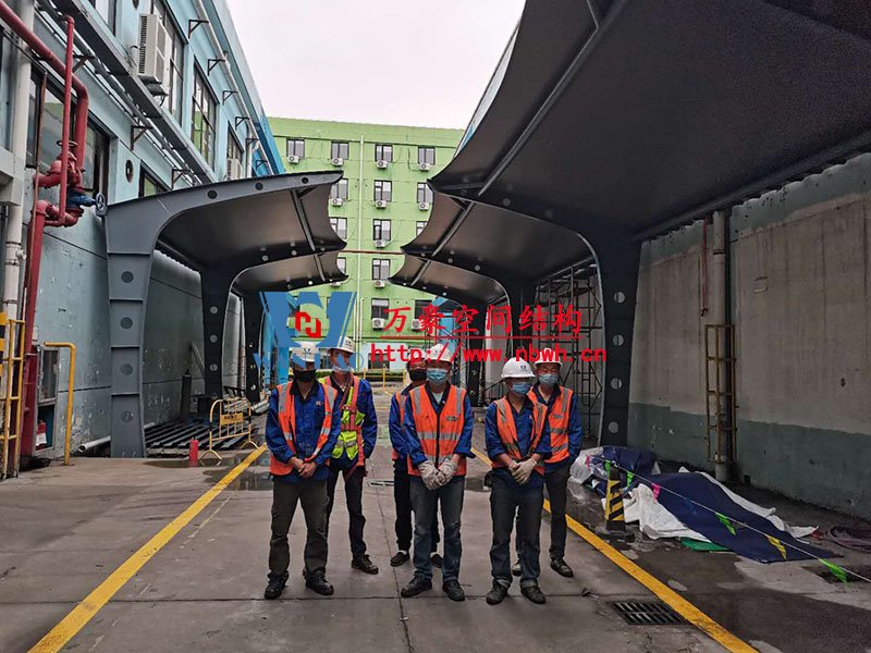蓋爾太平洋特種紡織品公司膜結構雨棚工程竣工